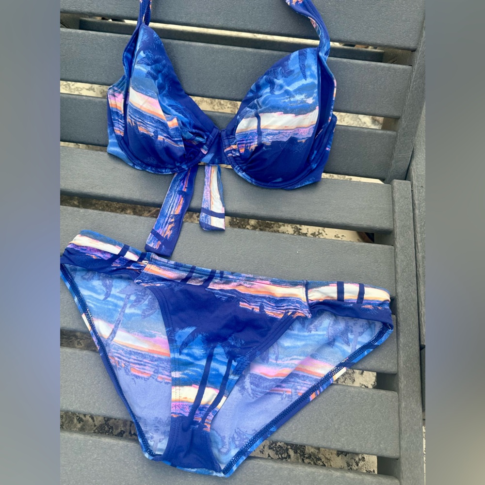 Sunset Printed Two-Piece Bikini Swimsuit